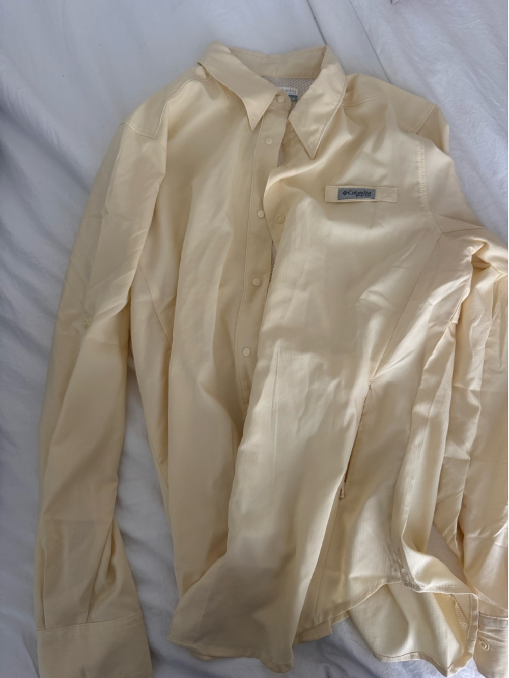 Columbia Cream Lightweight Button-Up Shirt